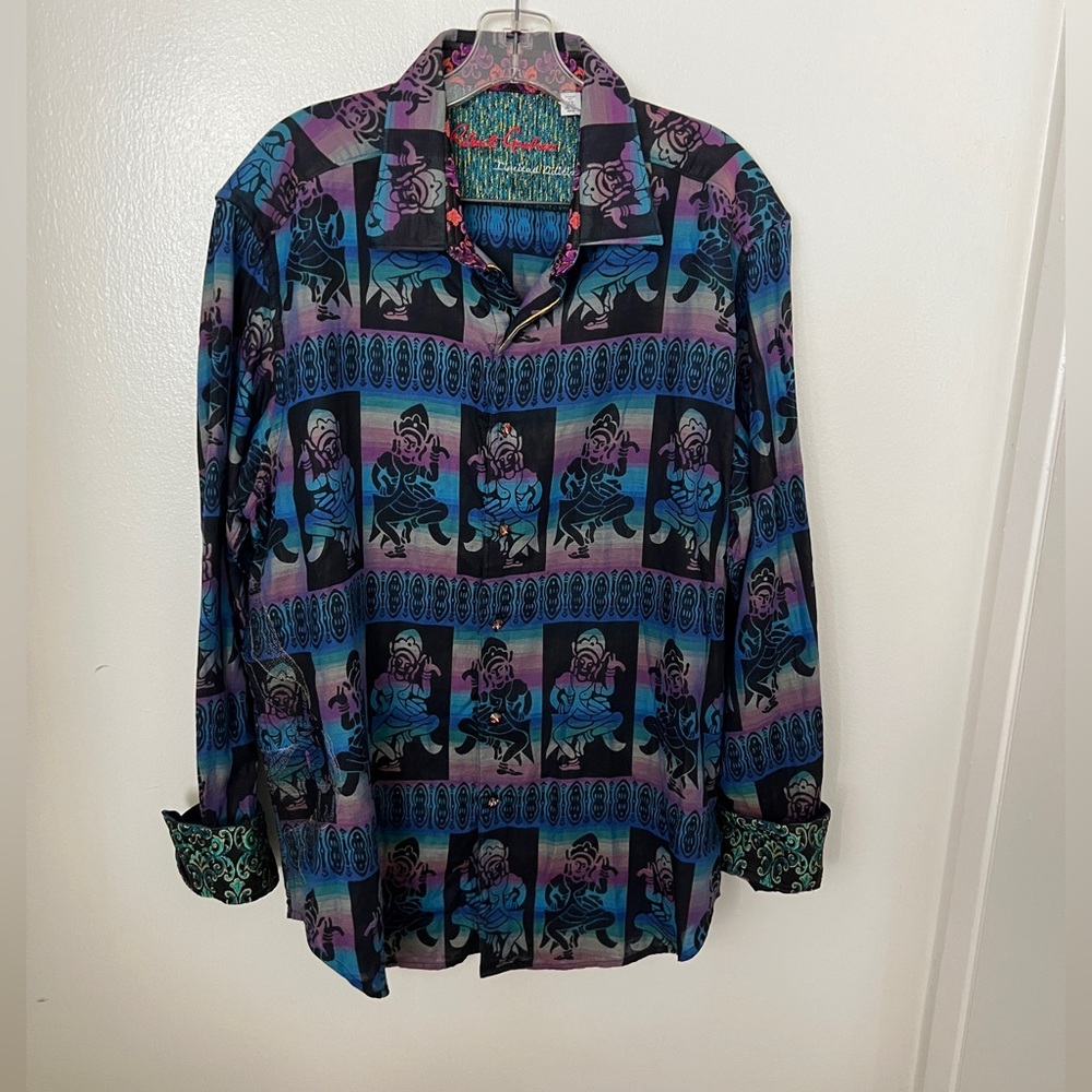 Robert Graham Dancing Buddha Limited Edition button down shirt XL - Picture 2 of 9